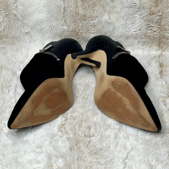 MICHAEL KORS “Clara” Black Suede & Snakeskin Ankle Bootie – Size 9M - Picture 7 of 10